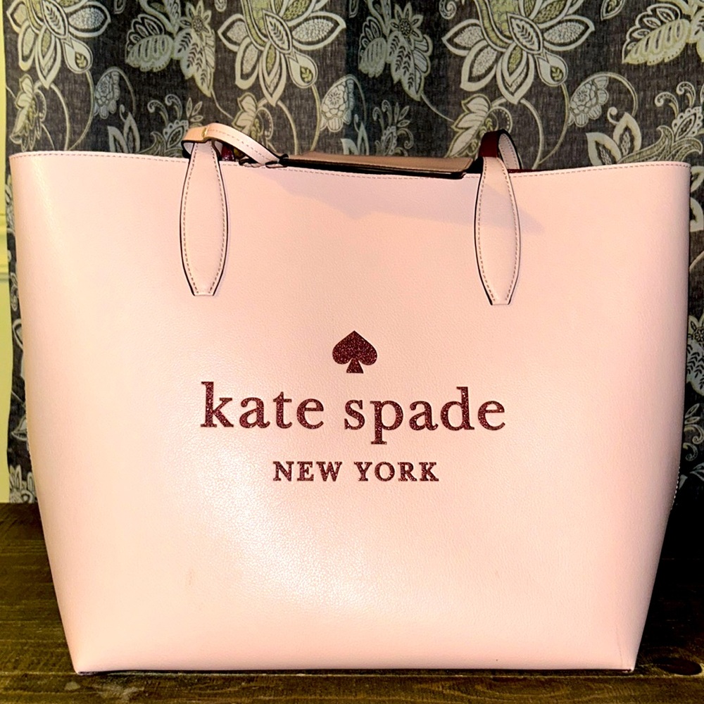 Blush pink tote bag (real Kaye Spade)